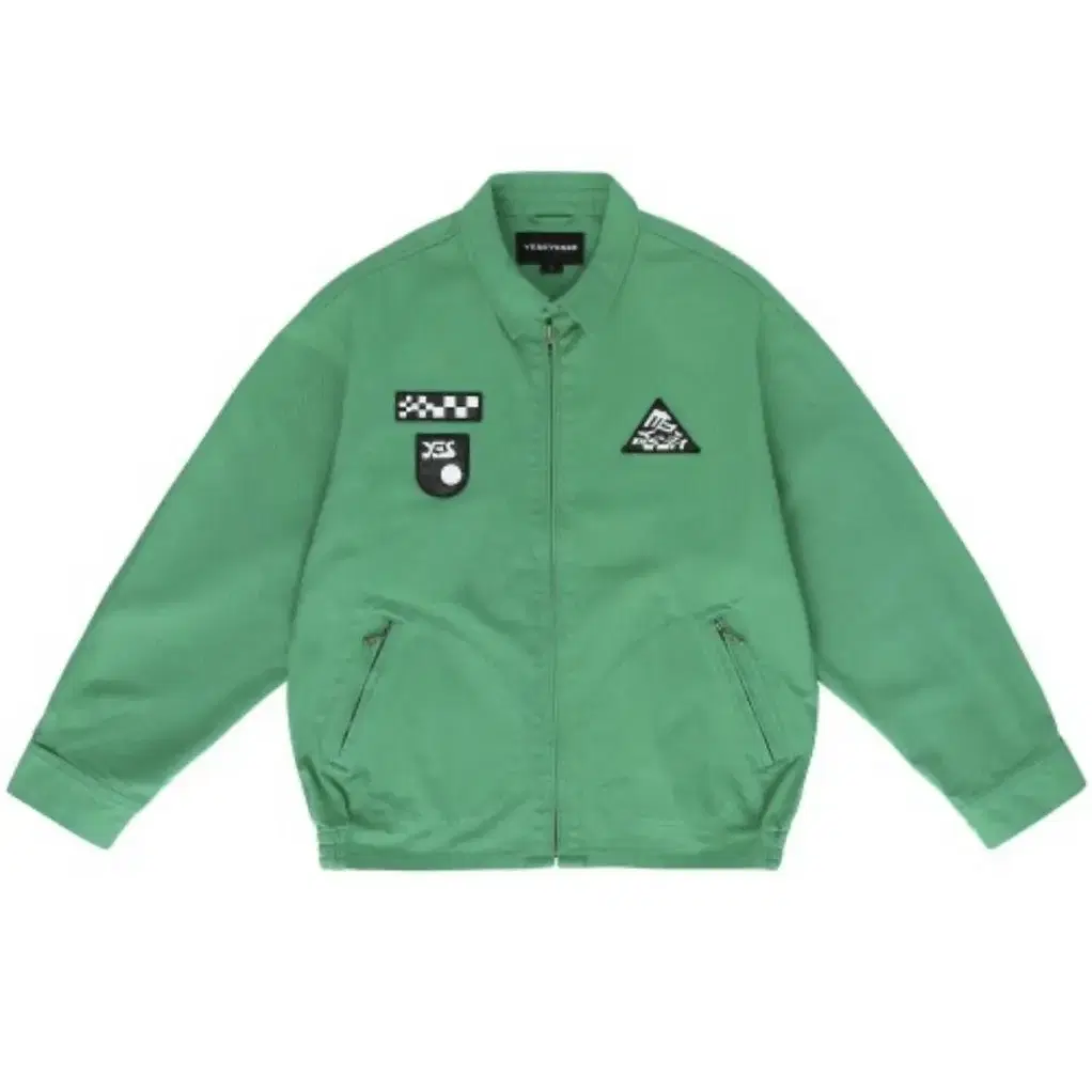 예스아이씨 patched zip jacket green L사이즈