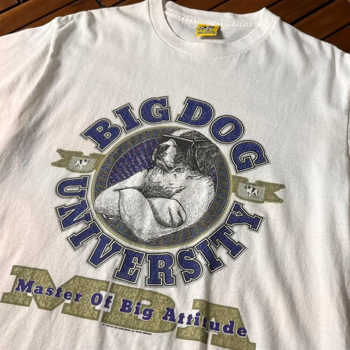 [M]80's Vintage BIG DOG Printed Short Sleeve