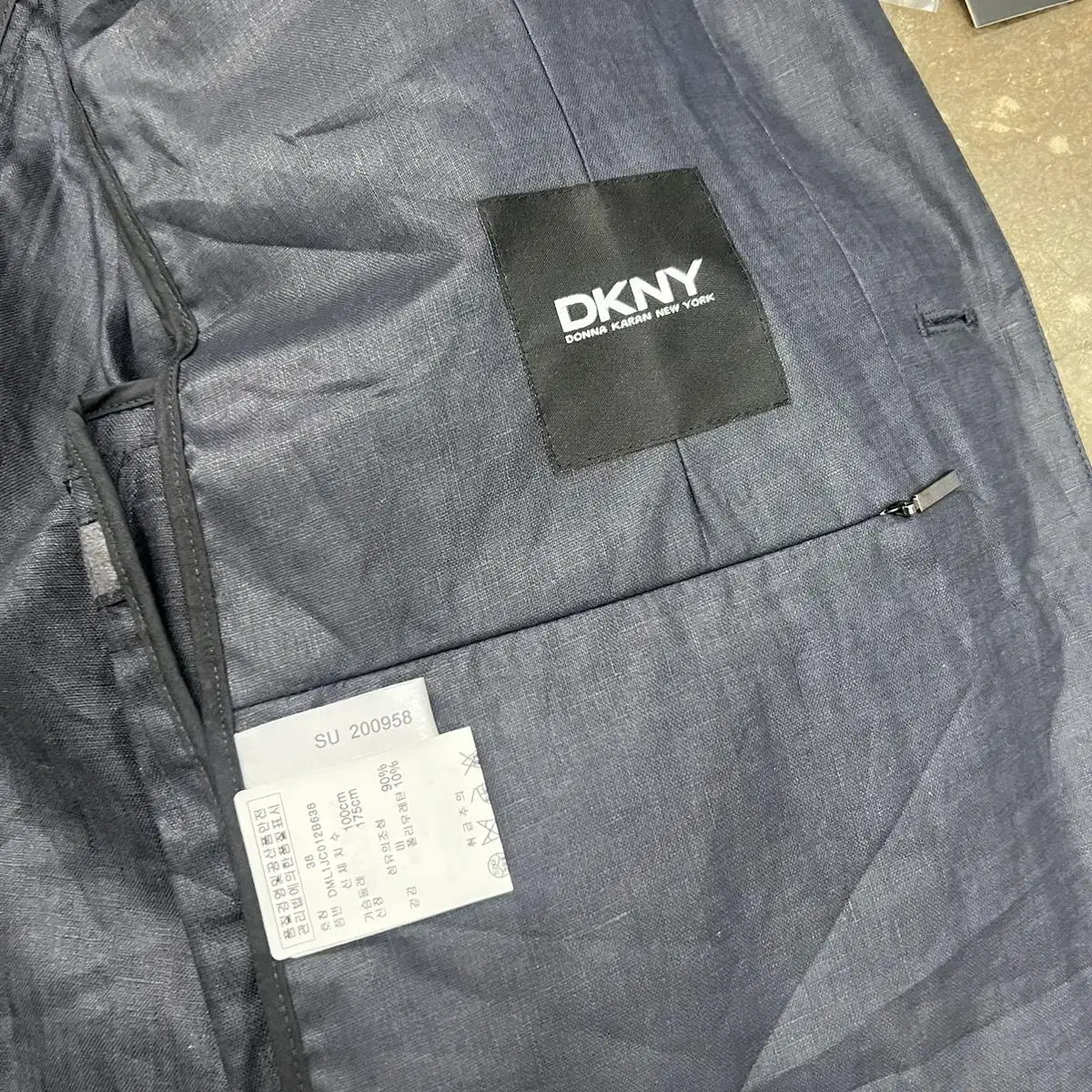 100) 새제품 DKNY 린넨 자켓 마이 캐주얼 블레이져