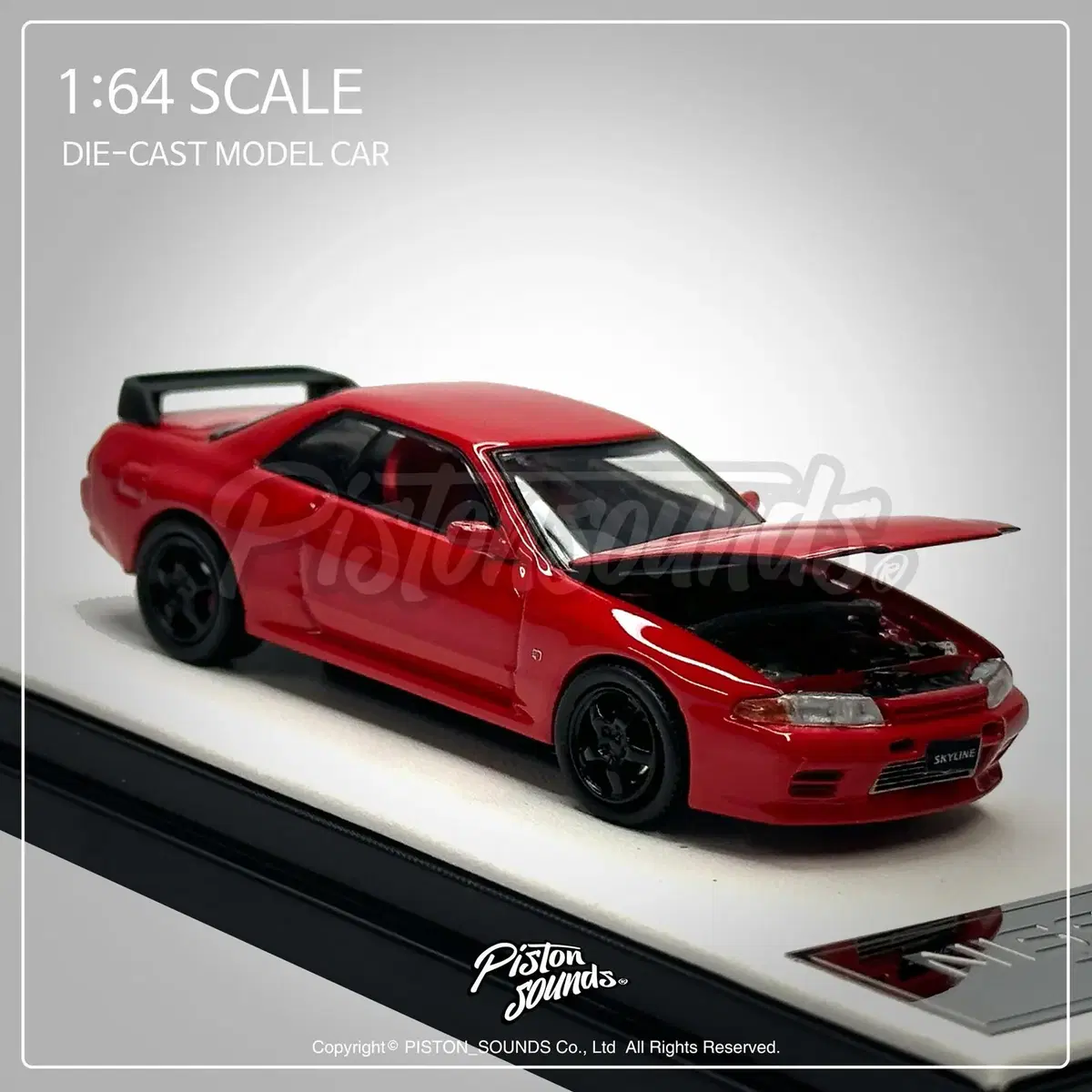 1:64 Scale Nissan R32 GTR Gittital Red Diecast Car Model