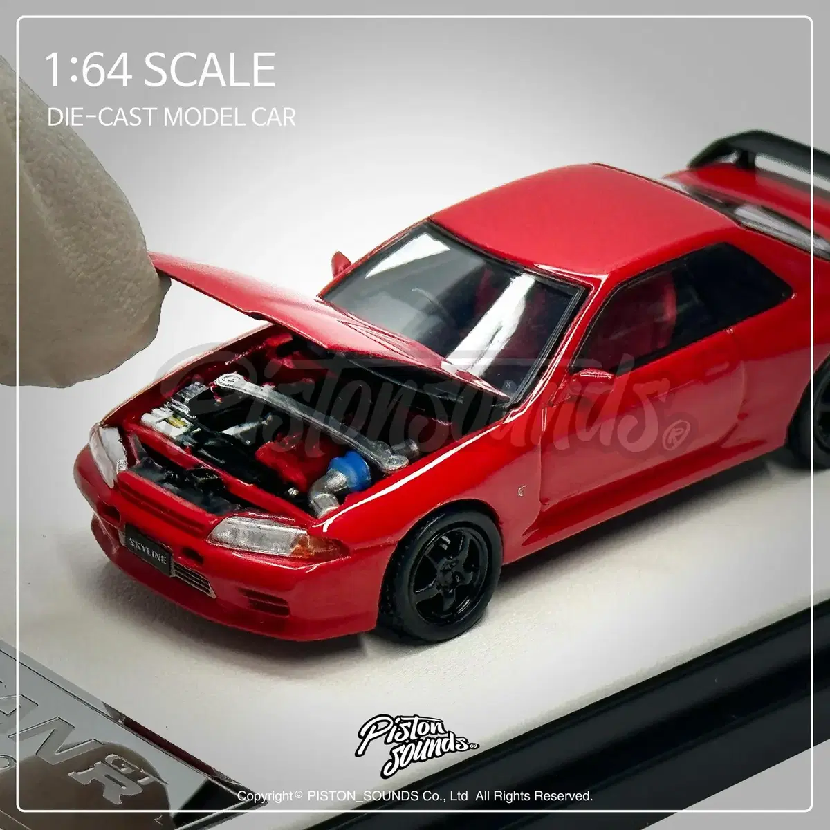 1:64 스케일 닛산 R32 GTR 지티알 레드 다이캐스트 자동차모형