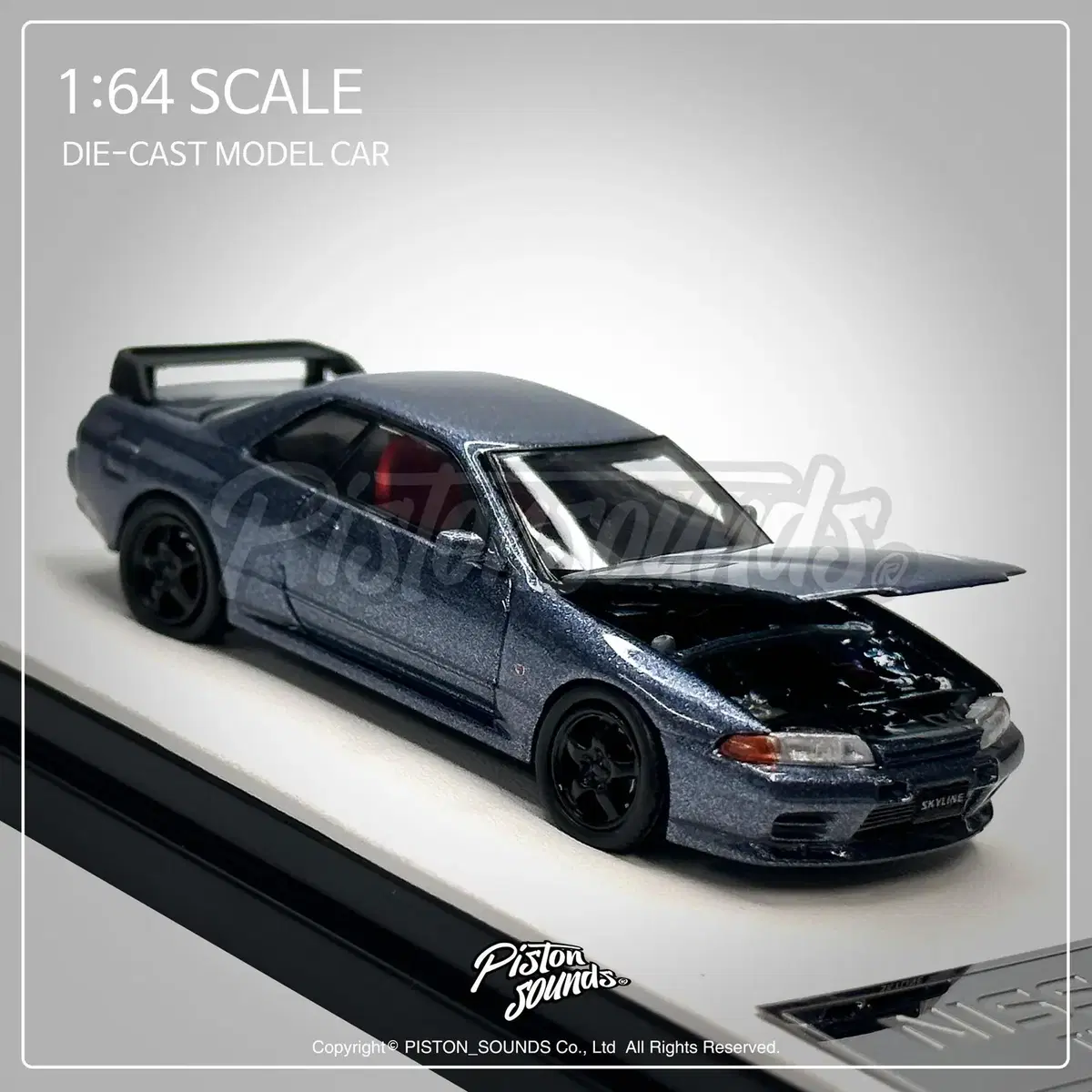 1:64 Scale Nissan R32 GTR Gittial Gray Diecast Car Model