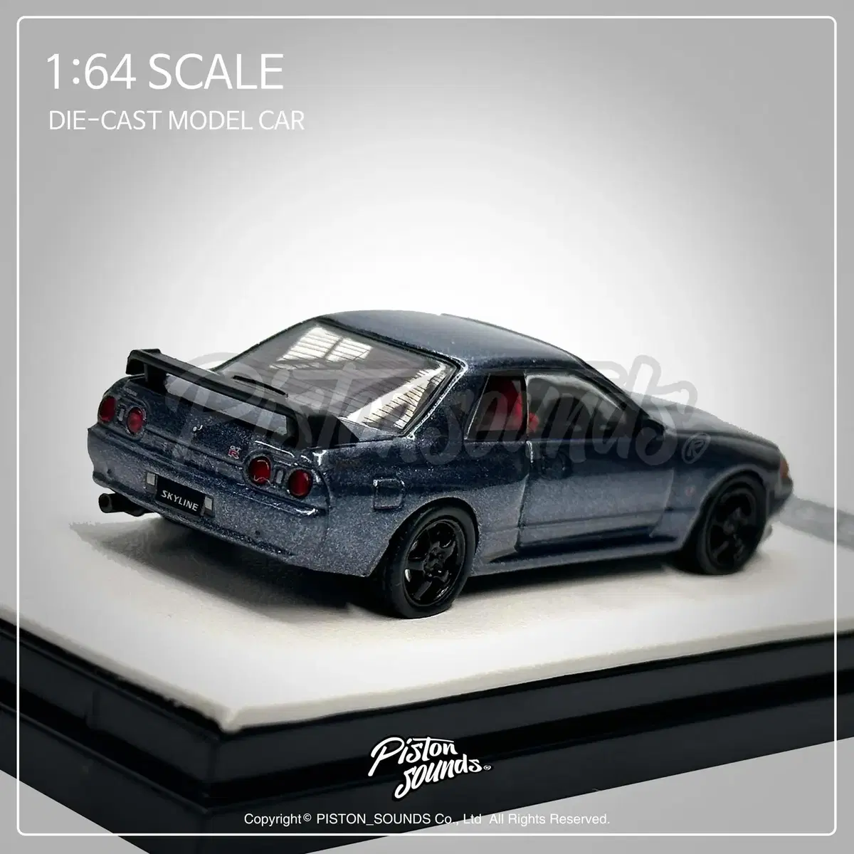 1:64 스케일 닛산 R32 GTR 지티알 그레이 다이캐스트 자동차모형