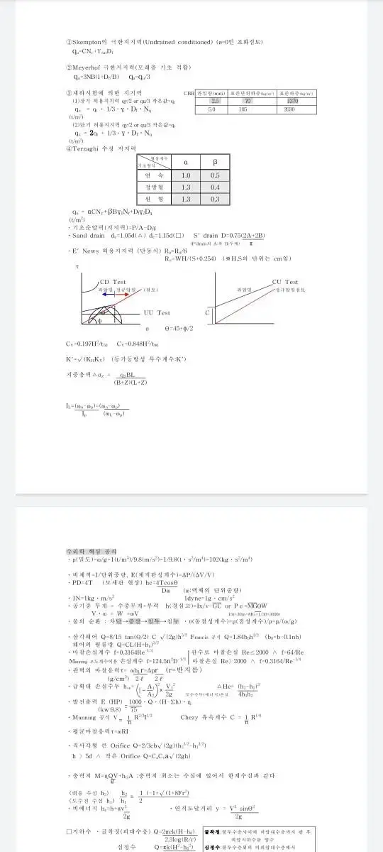 토목기사 실기핵심정리본 판매합니다