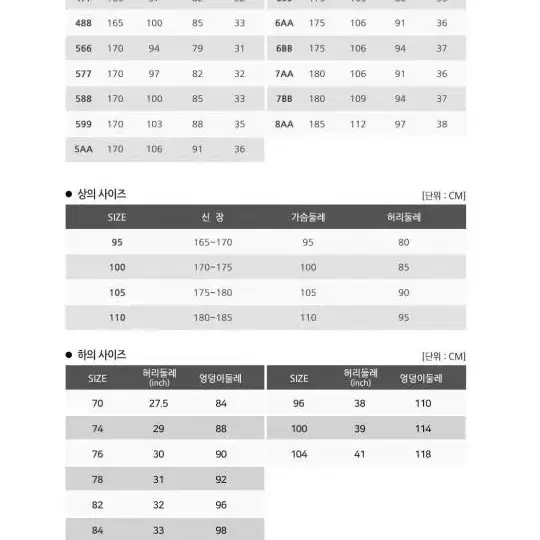 웰메이드 브루노바피 여름용 반팔셔츠(105), 하의(33) 새상품 팔아요