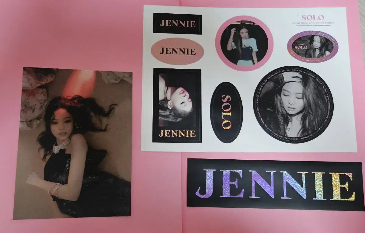Sold) black pink jennie Solo special Edition album postcard Poster