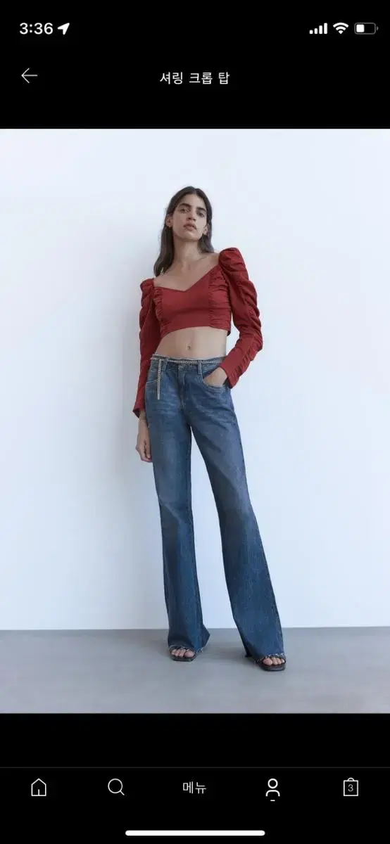 ZARA Shirring Crop Top