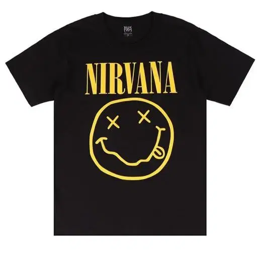 Rockvolution Nirvana Smile Metallica Band Tee Rocky Rocky Rock Tee Shirt Short Sleeve Tee