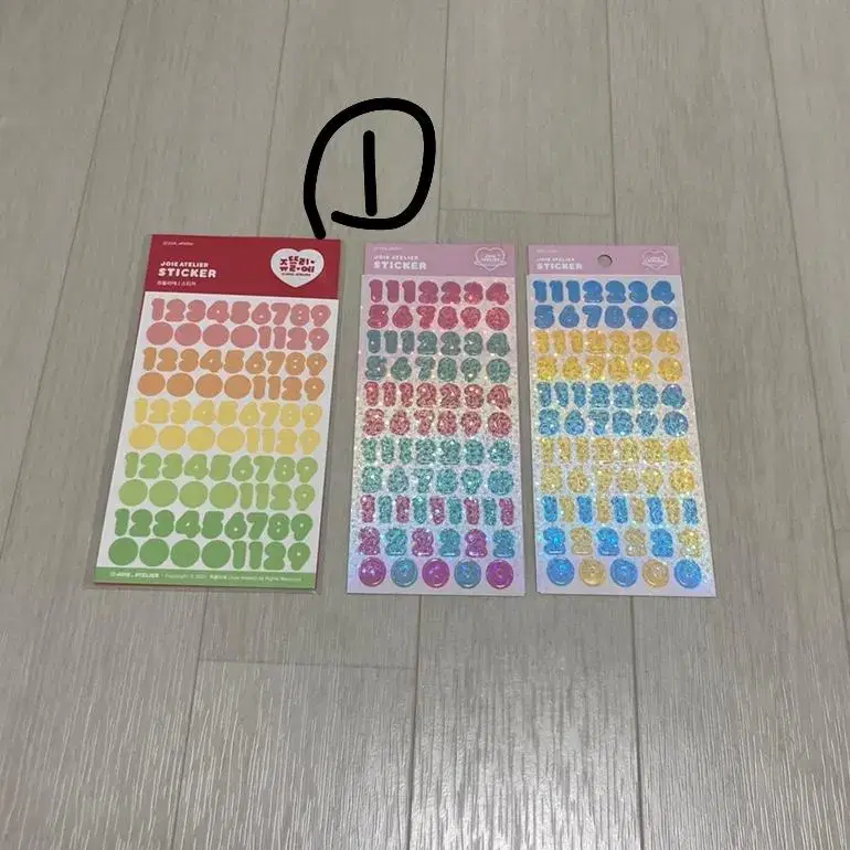 Number seal sticker