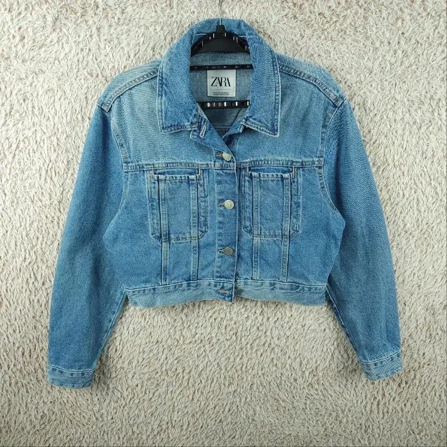 [Women's XS] ZARA Cropped Denim Jacket [Y34-319] / Lady Blue