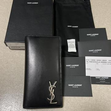 정품] 입생로랑 Ysl 모노그램 은장 블랙 남자 장지갑 | 브랜드 중고거래 플랫폼, 번개장터