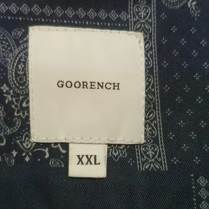 거의새상품 goorench 남성 가을 페이즐리패턴 긴팔남방셔츠 XXL