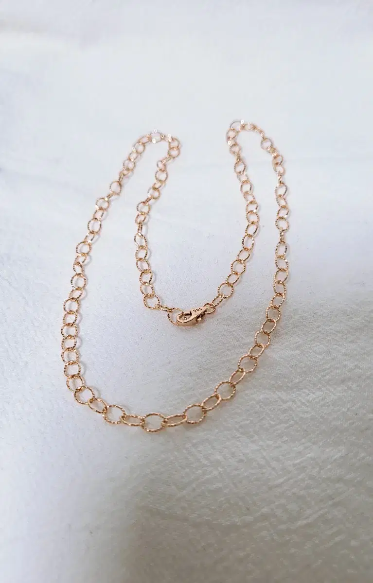 14k oval-cut necklace 45cm