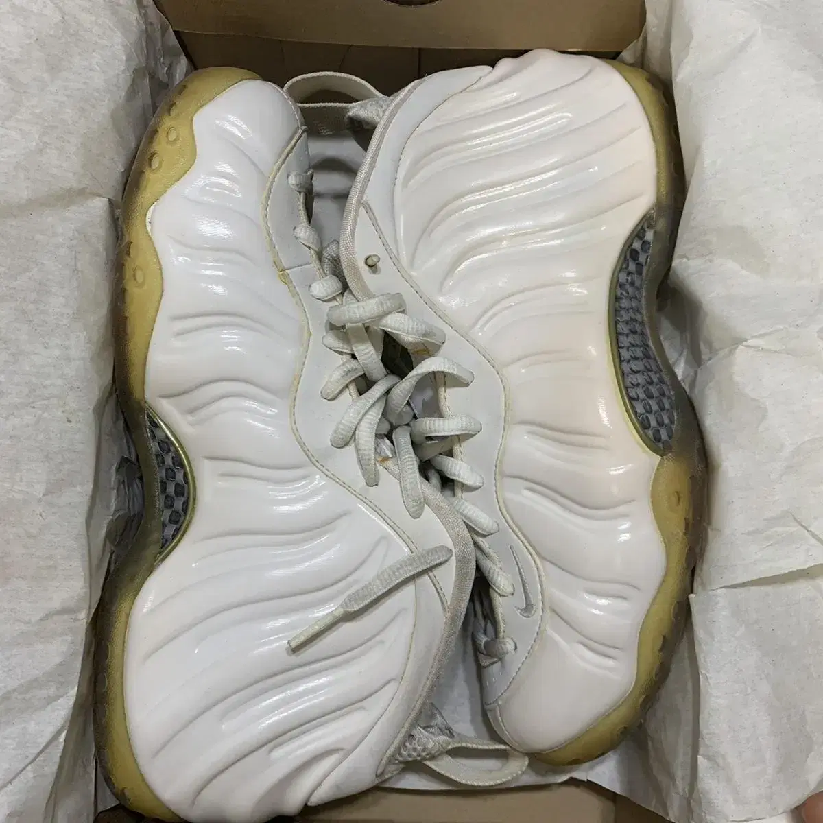 [255]Nike Foamposite One White Out