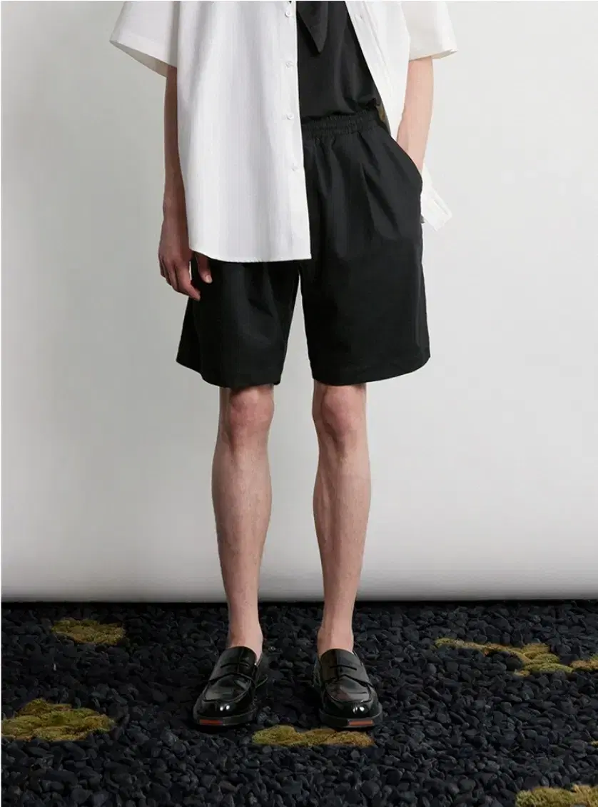 [New]Lapergestore One-Tuck Linen Vahn Black