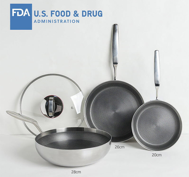 ))) 마이쿡 올스텐 통3중 인덕션 프라이팬 궁중팬 4종세트 미국 FDA