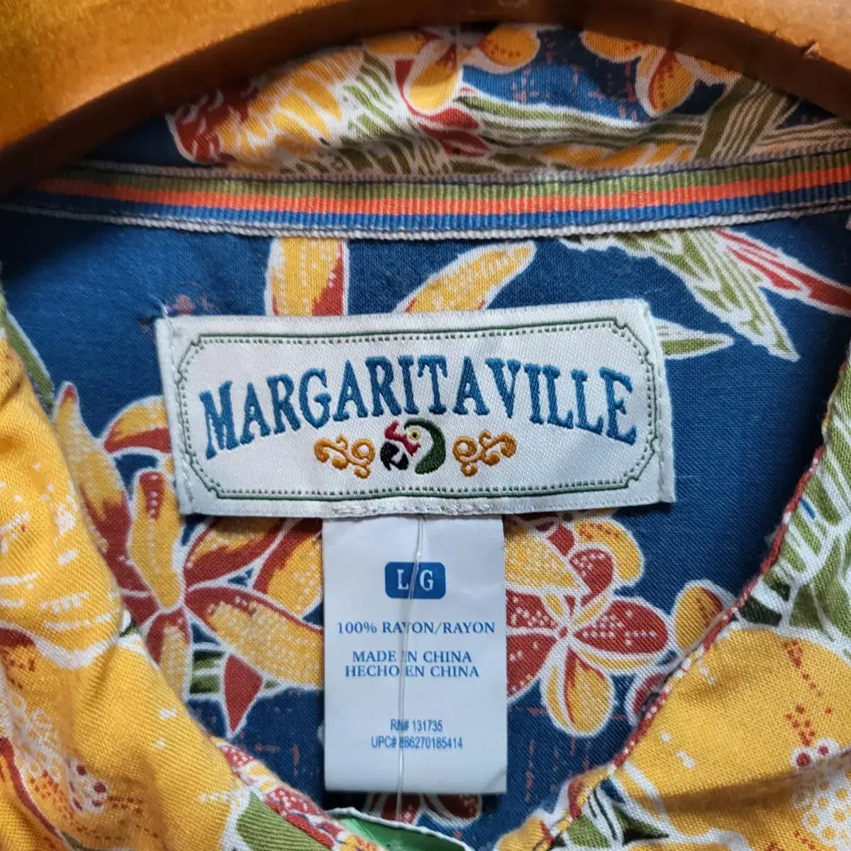 margaritaville 하와이안 알로하 꽃무늬 반팔 남방 남성 L