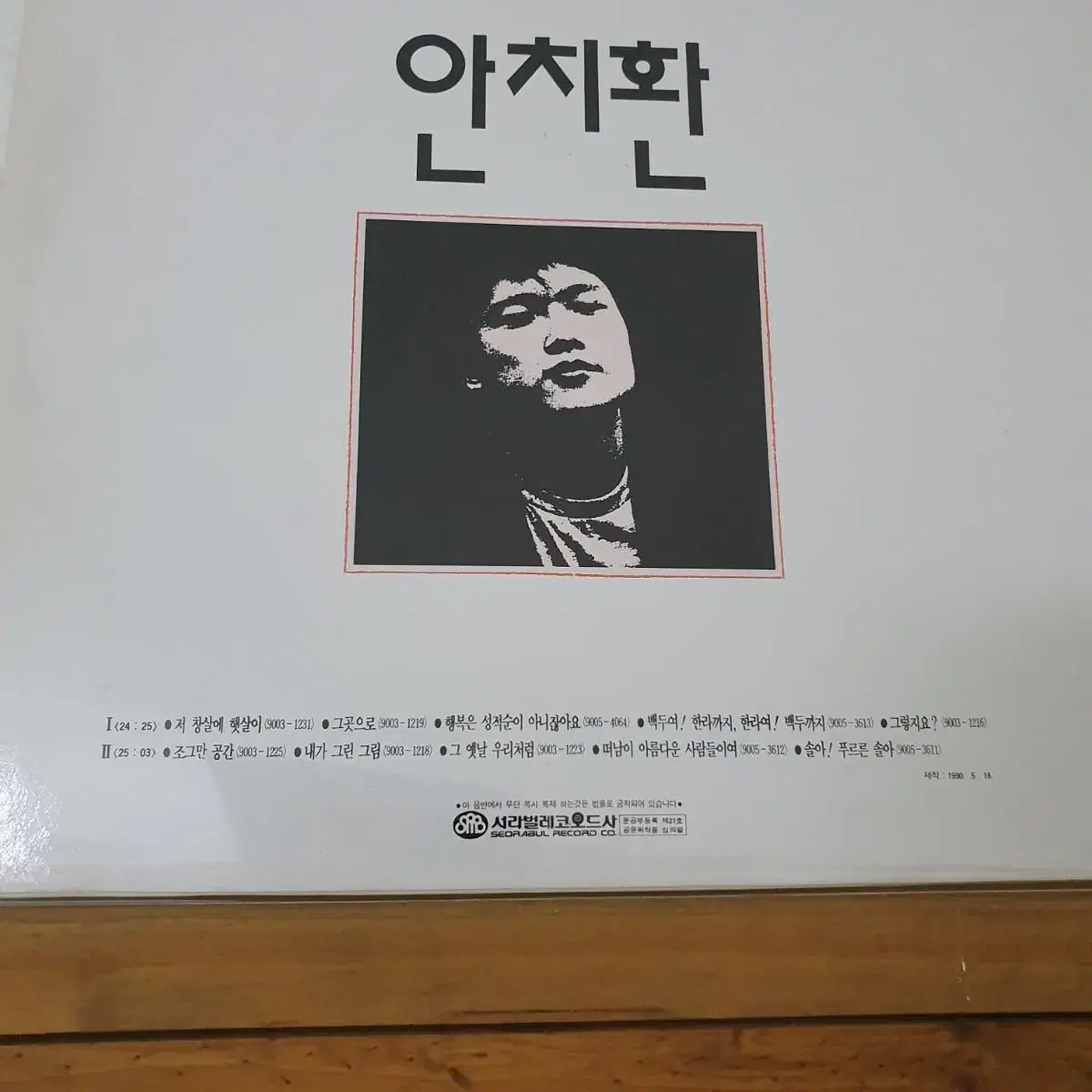 안치환 LP  1990초반   솔아! 푸르른솔아