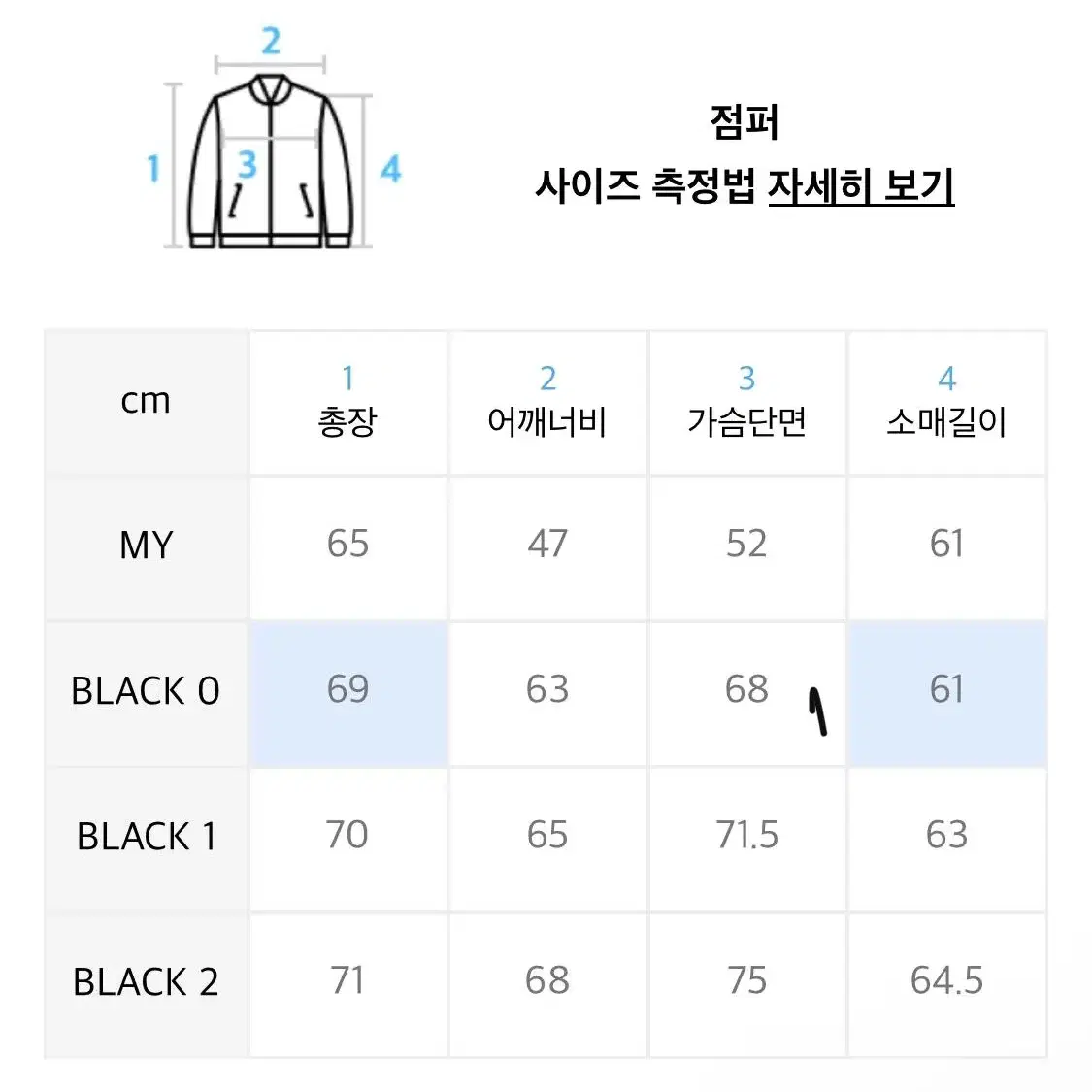 인터섹션 패디드 흑청 자켓(0사이즈)