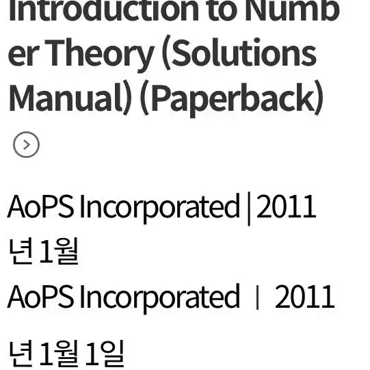 원서) The Art of Problem Solving Introduct