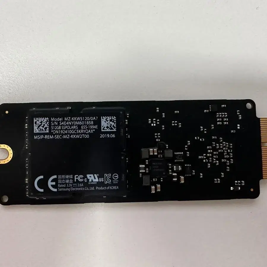 애플 순정 512GB SSD 아이맥 탈거