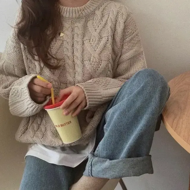 에이블리 cashew nut knit