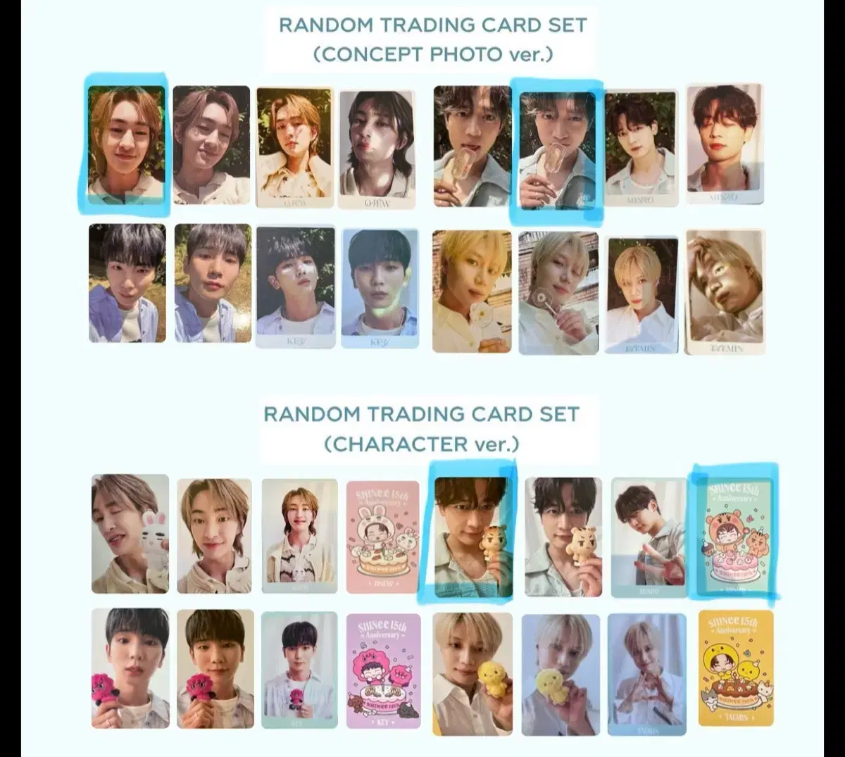 Shinee popup store Random Trading photocard WTS