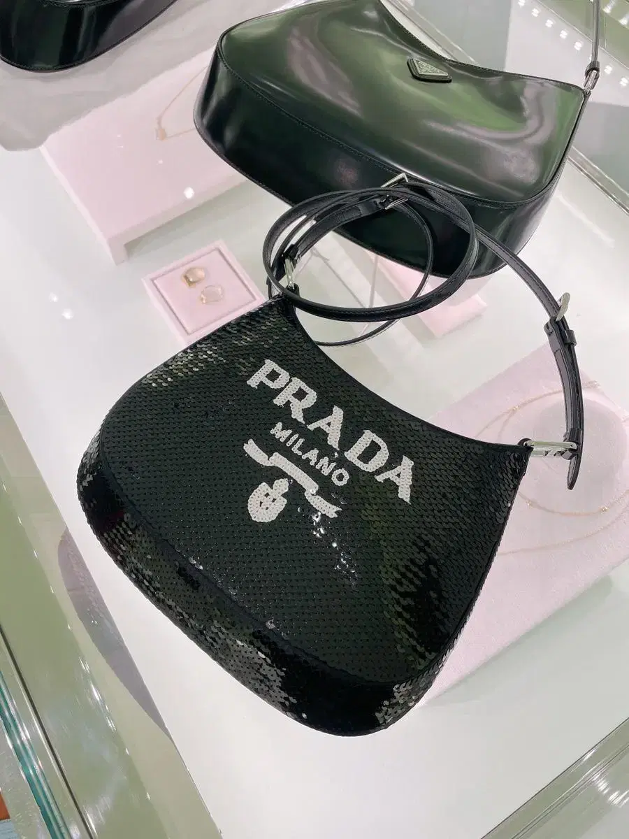 Prada Cleo Sequined Hobo Bag 22ss