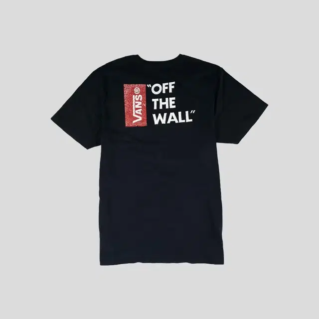 VANS 반스 블랙 빅로고프린팅 커스텀핏 코튼 반팔 티셔츠  SIZE L