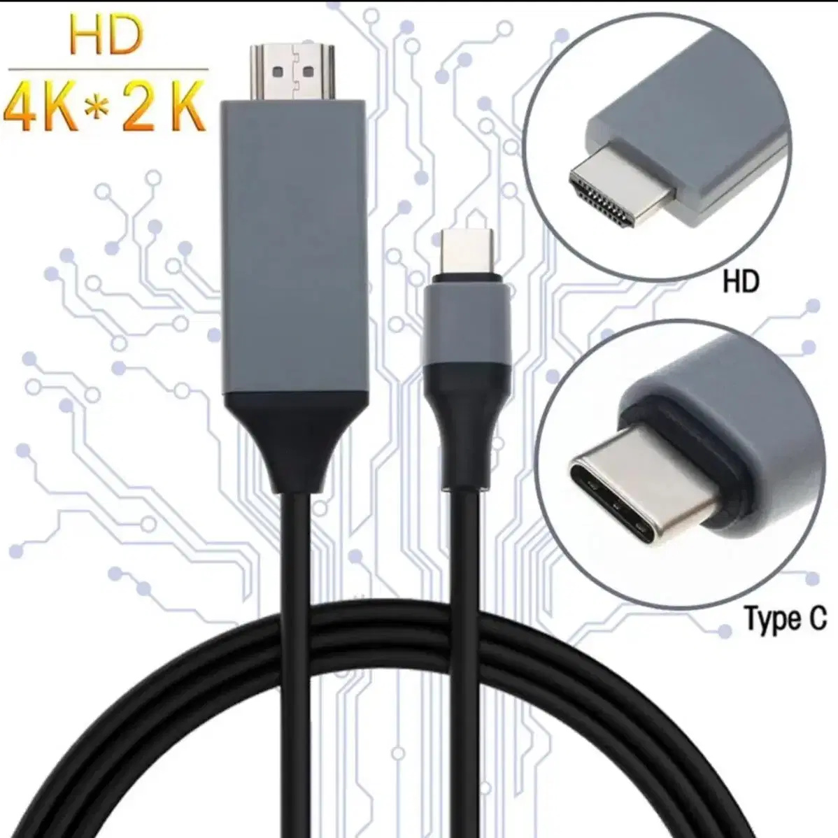 4K  1080p  USB 3.1유형 C-hdmi 호환 아답터 케이블 U