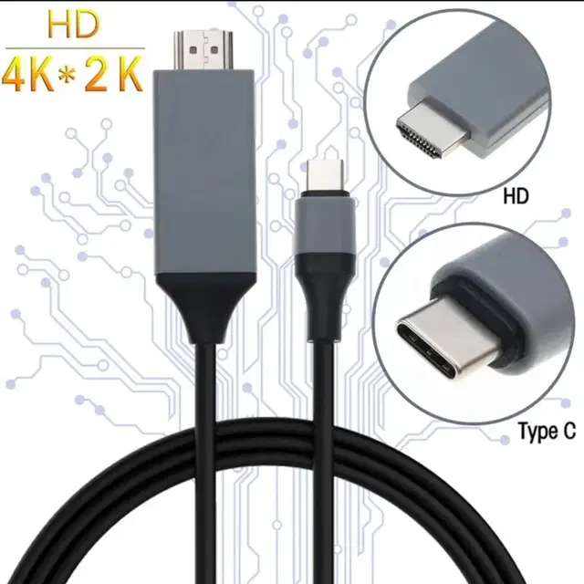 4K  1080p  USB 3.1유형 C-hdmi 호환 아답터 케이블 U