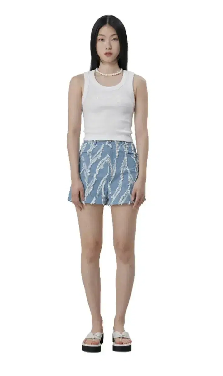 큐리티 curetty c denim shorts(skyblue)