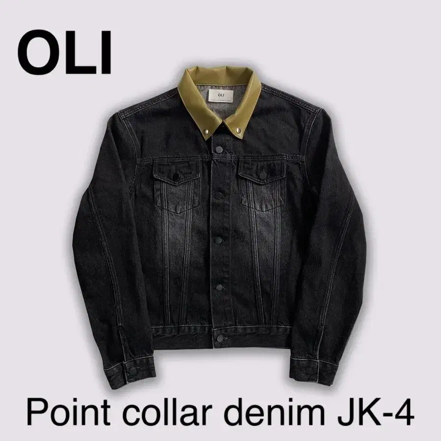 휴즈네스트 Point collar denim JK-4포인트 컬러 데님자켓