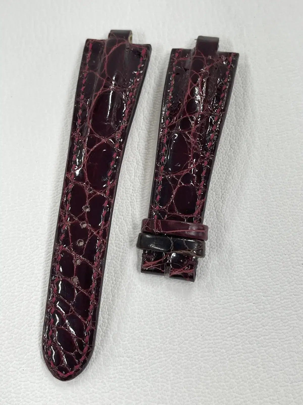 Bulgari watch strap purple color crocodile