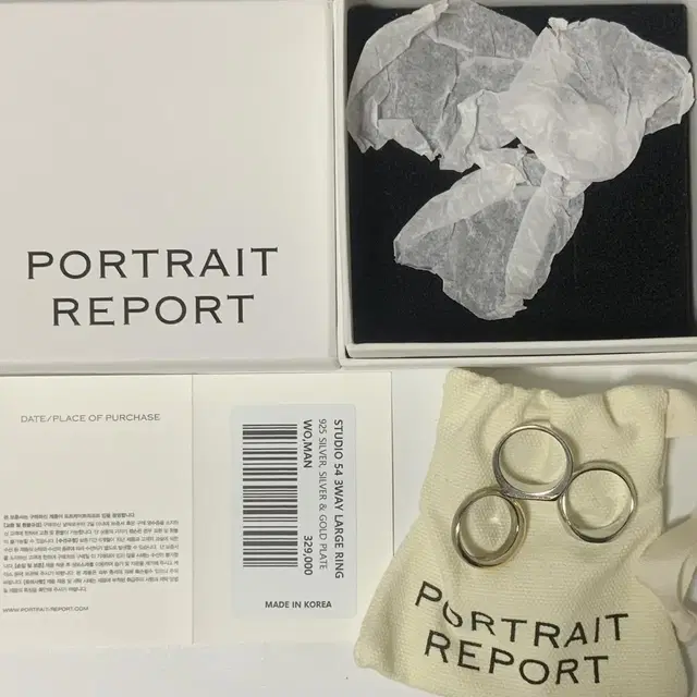 Portrait report 3way ring large 판매합니다.