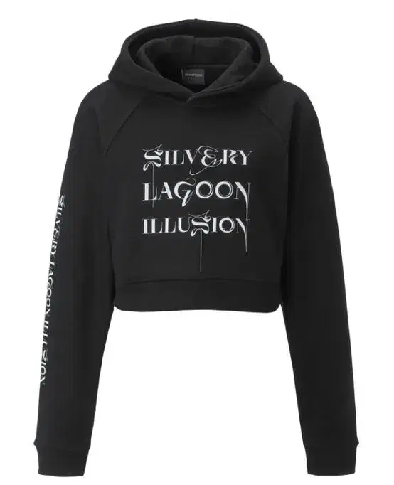 쓰리타임즈 Lagoon cropped hoodie