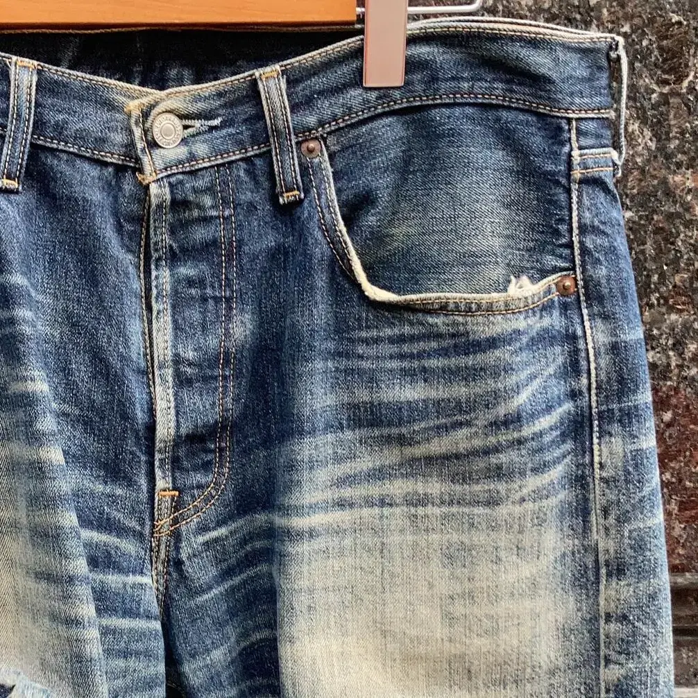 levis 리바이스 501 워싱 컷팅 하프팬츠