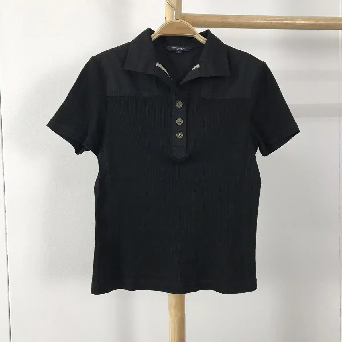 BURBERRY BURBERRY Ribbed kara neck short sleeve T-shirt 2