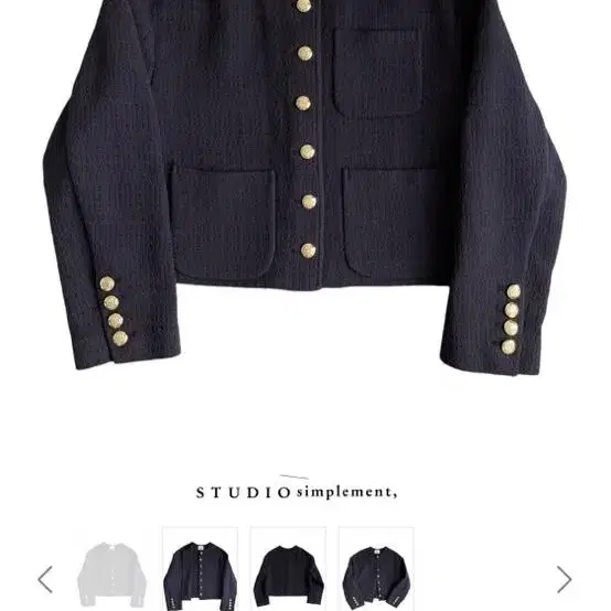 스튜디오심플멍 bleumarin short jacket