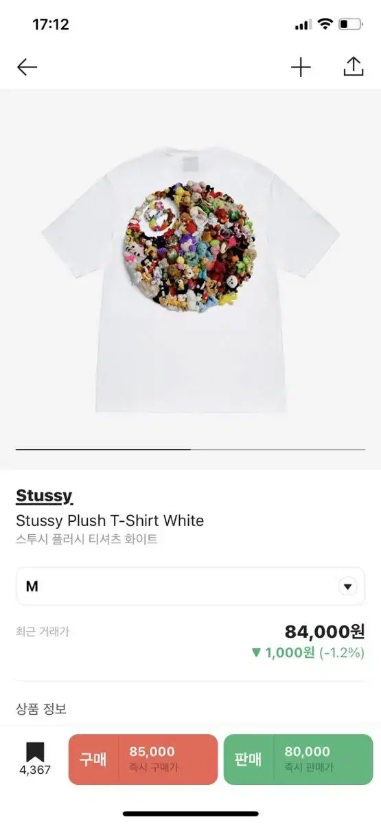 Stussy Flush Tee White M