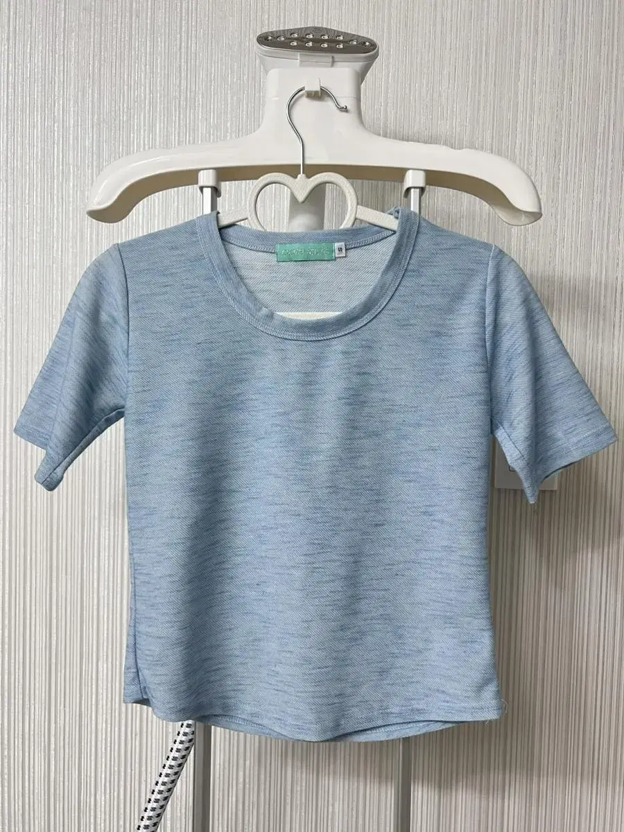 Pale Jade Denim Short Sleeve Tee