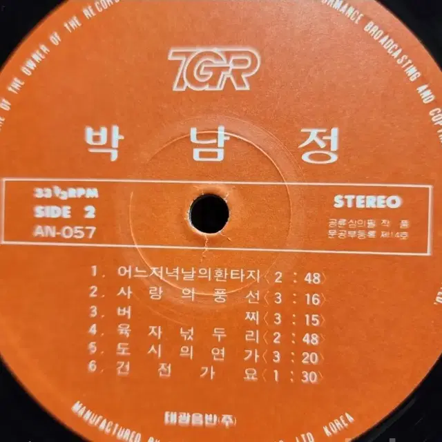 박남정 LP  (1988년발매)