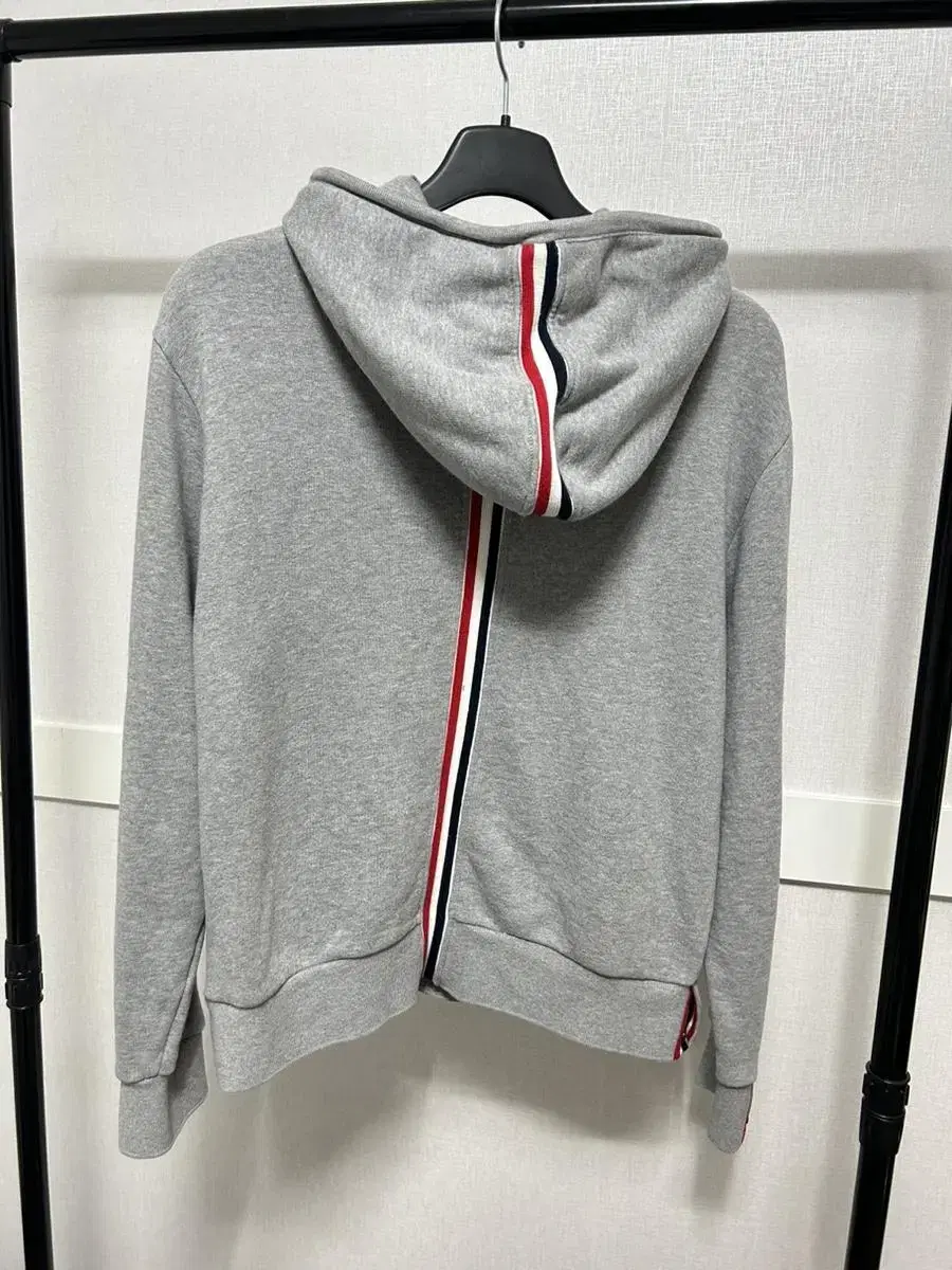 Thom Browne White Three Stripe Hoodie