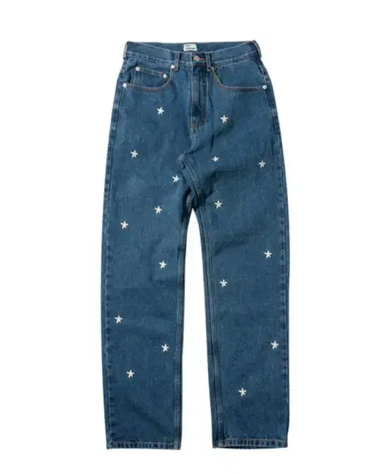 데이지신드롬 straight  flower denim pants