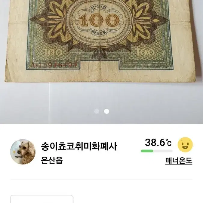 옛날 100년 된 독일지폐 1920년 오리지널 노트 100마르크 5장일괄