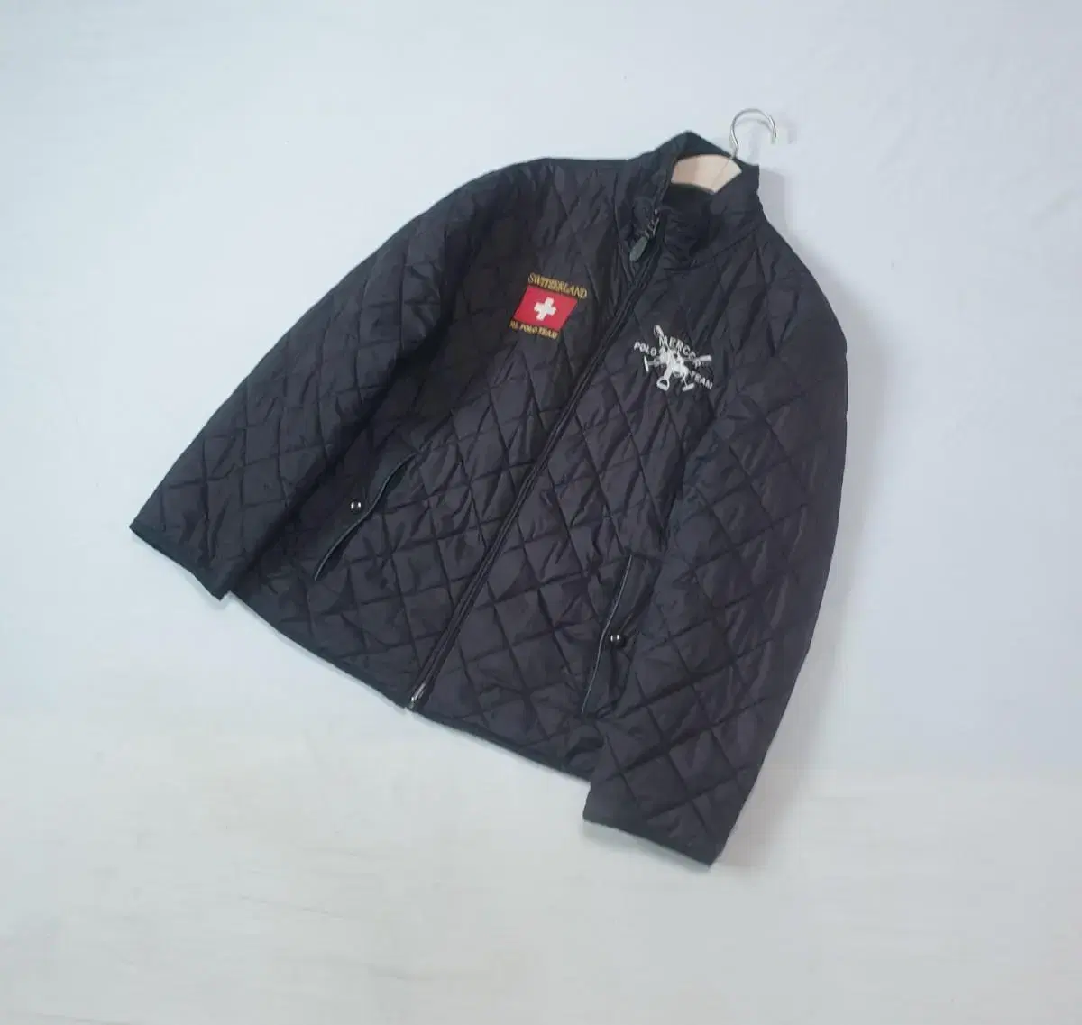 Polo Black Reversible Swiss Quilted Jacket