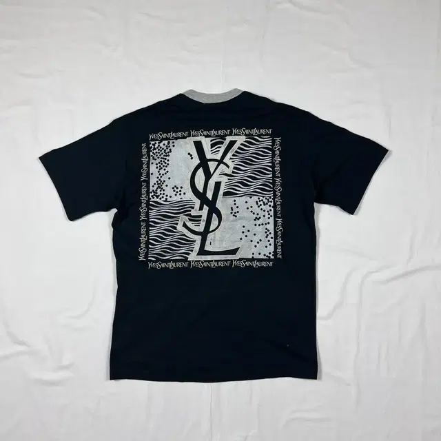 90s 입생로랑 ysl 빅로고 반팔티셔츠