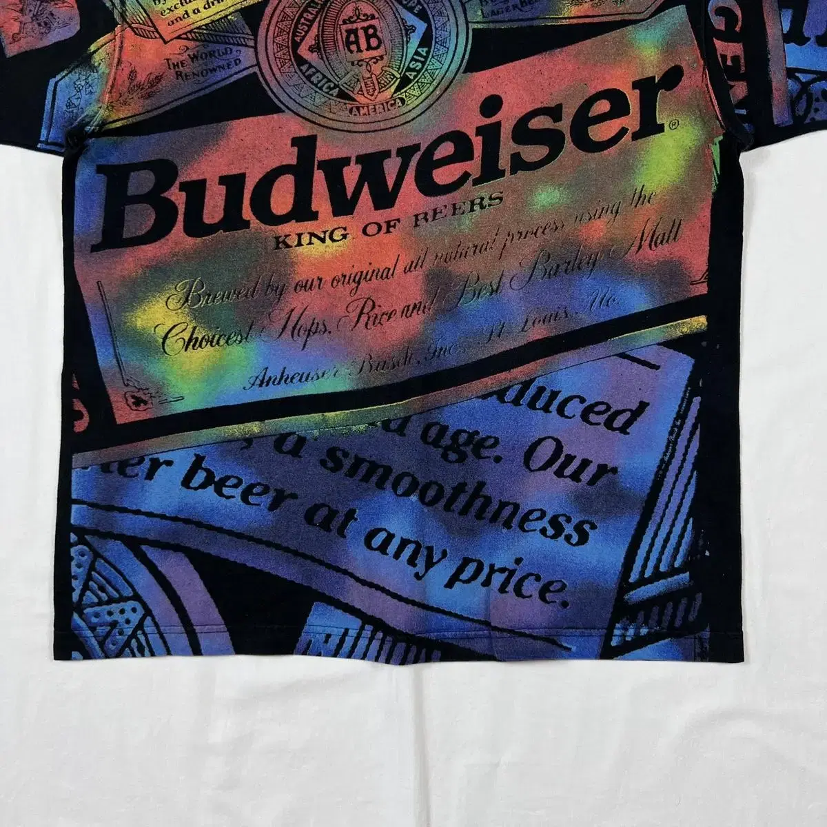 90s 버드와이저 budweiser 올프린트 반팔티