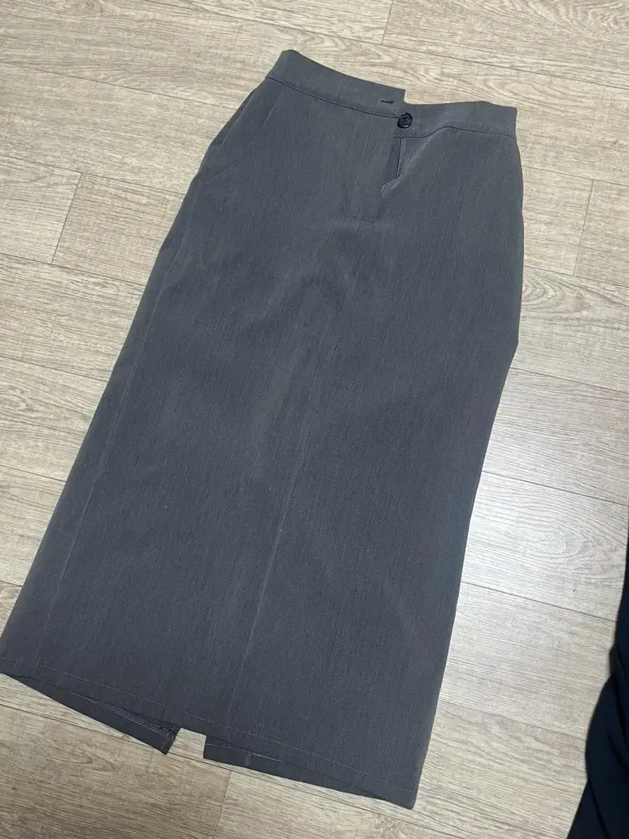 Gray Duttim Long Skirt