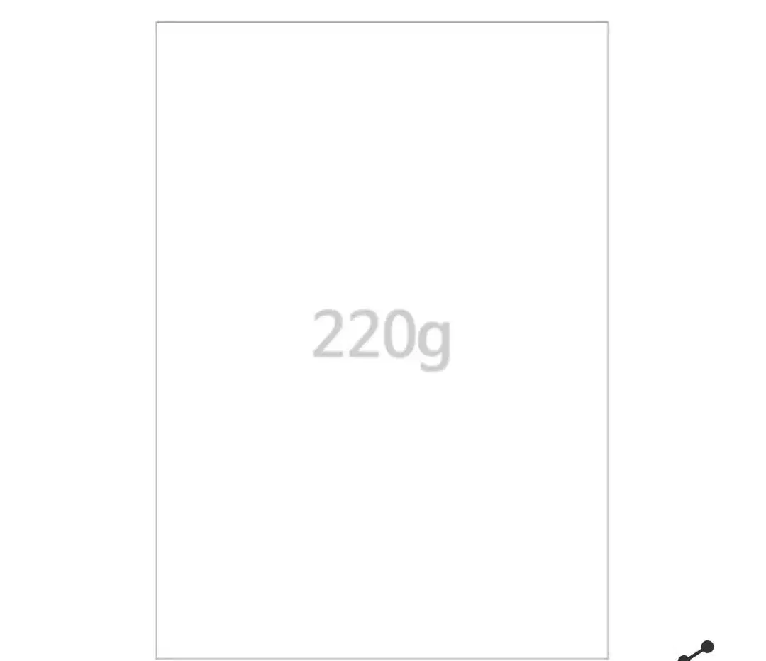 I sell 99 sheets of thick A4 white paper (220g)